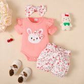 Conjunto Coelhinho Floral 3pçs