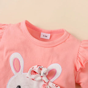 Conjunto Coelhinho Floral 3pçs